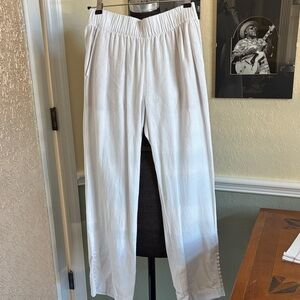 Soft surroundings White Elastic Waist Pants XS NWT